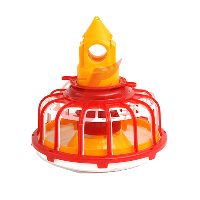 鸡用圆形塑料饲料盒-绍兴乐丰笼具设备有限公司