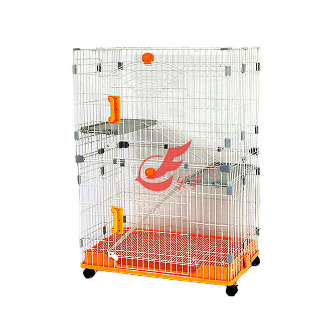 两层双开门猫笼-绍兴乐丰笼具设备有限公司