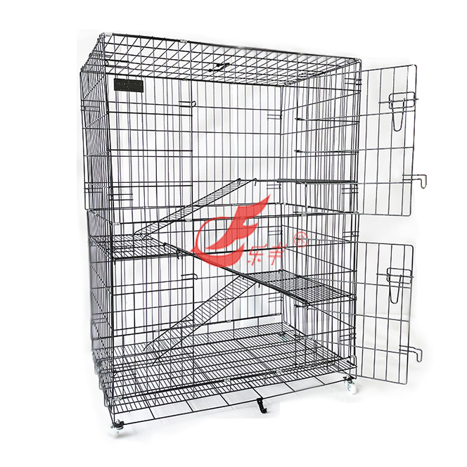 三层双开门猫笼-绍兴乐丰笼具设备有限公司